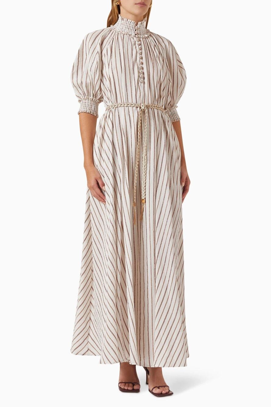 ZIMMERMANN Devi Swing Maxi Dress in Cotton. Size 2/S